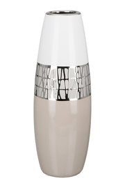 Pico Vaas Beige Wit Keramiek