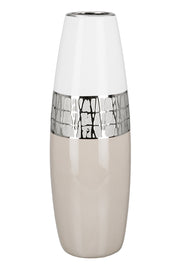 Pico Vaas Beige Wit Keramiek