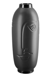 Face Gezichtsvaas Zwart Keramiek