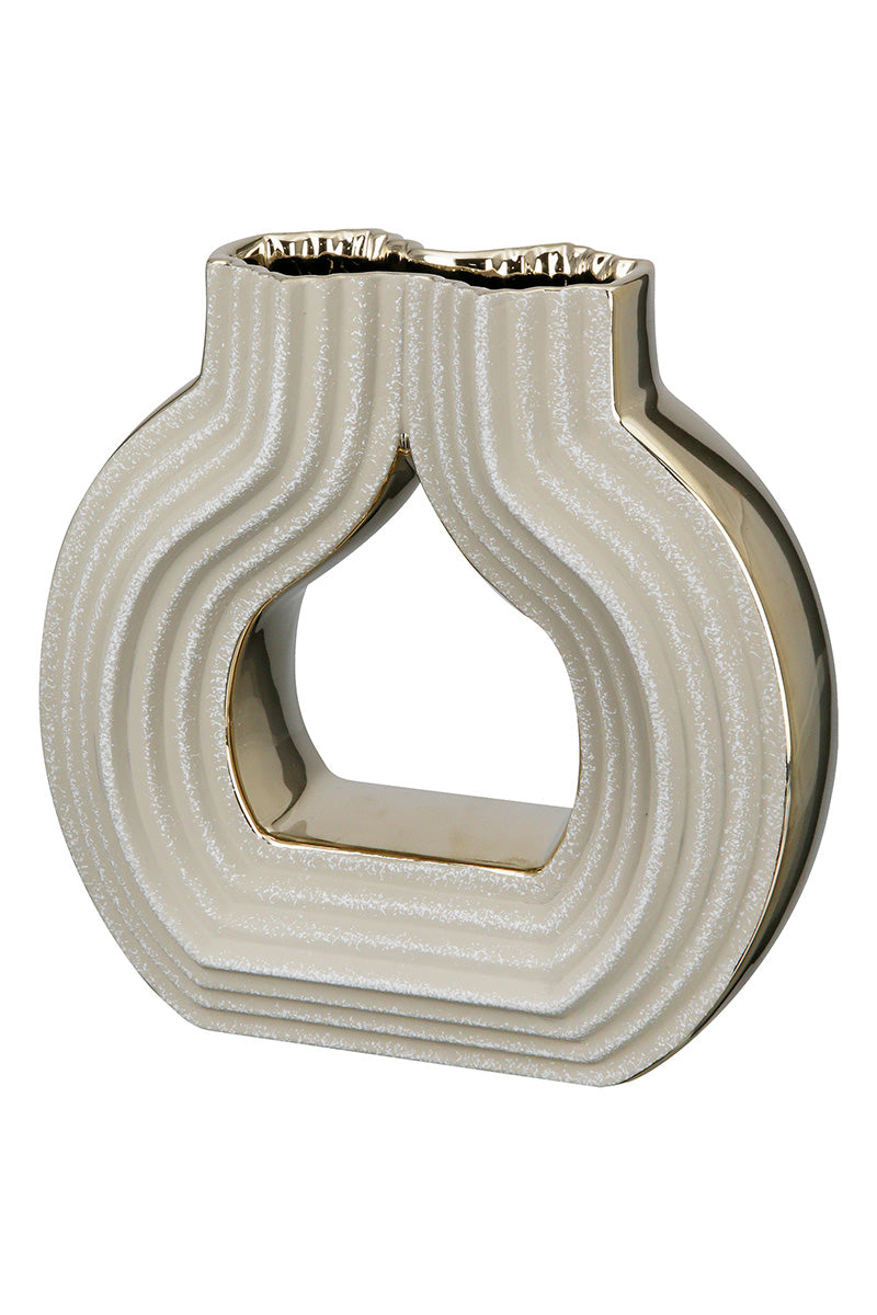 Stratos Vaas Goud-Grijs 21 cm