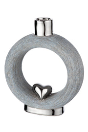 Love Ronde Vaas Grijs 20 cm