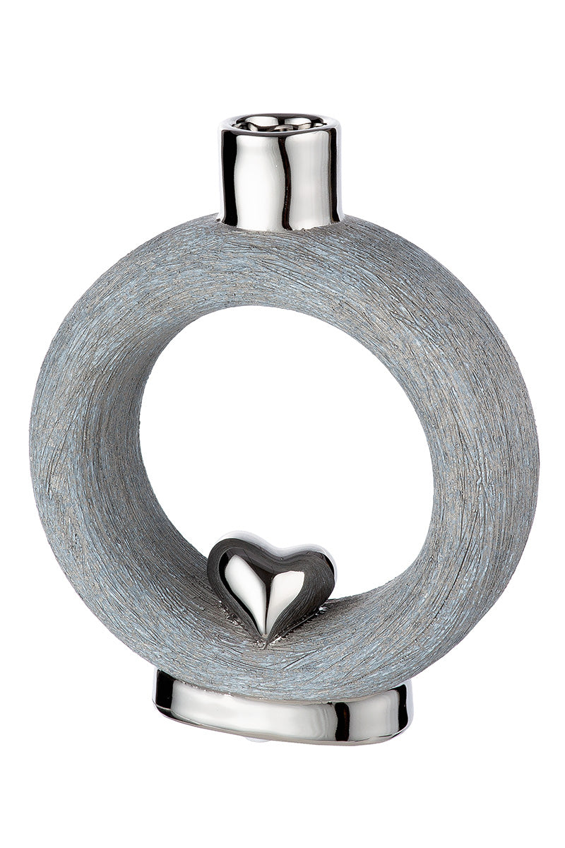 Love Ronde Vaas Grijs 20 cm