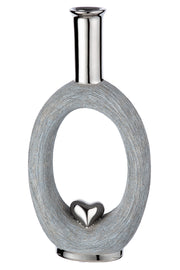 Love Ovale Vaas Grijs 31 cm