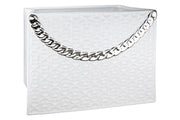 Paris Handtasvaas Wit-Zilver 20 cm