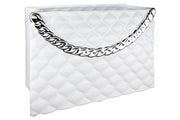 Rom Handtasvaas Wit-Zilver 20 cm