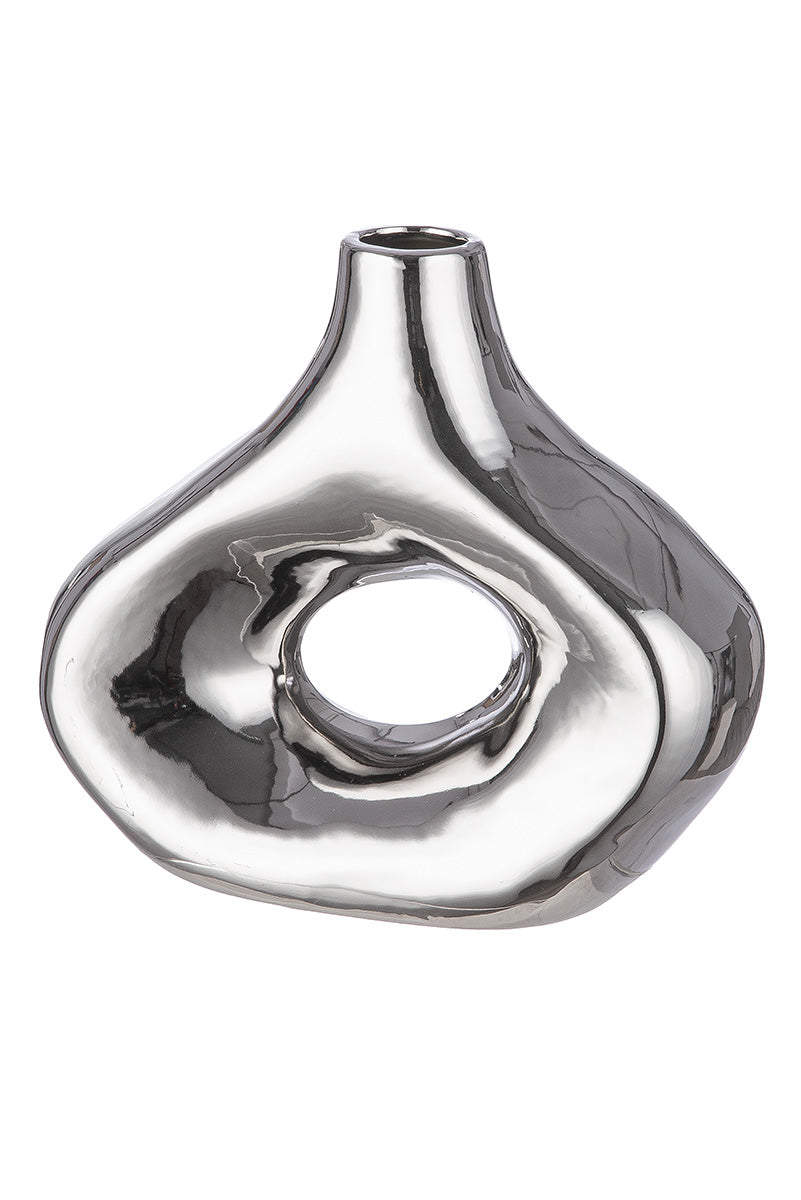 Malta Vaas Zilver 18.5 cm