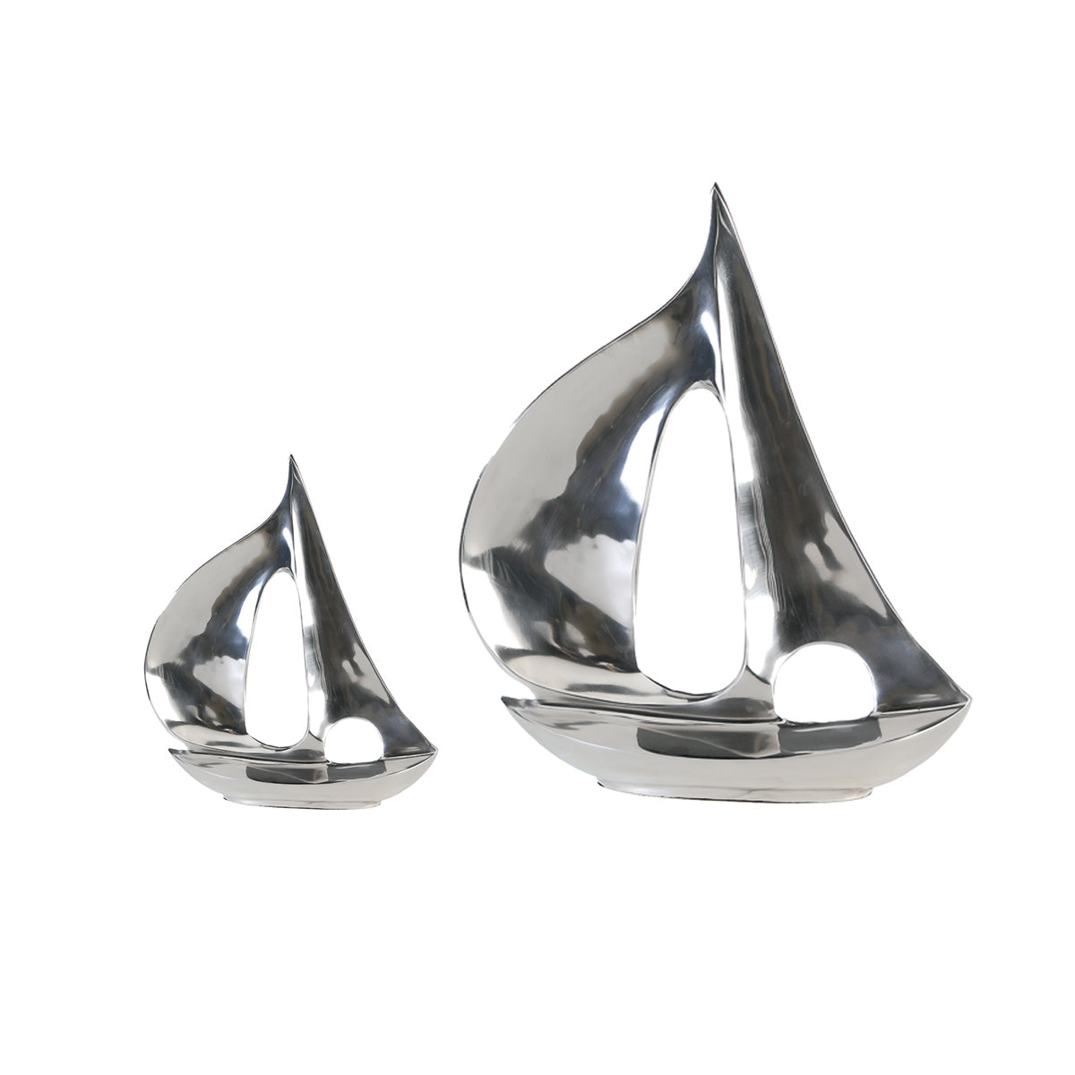 Aluminium Boot Decoratie Zilver