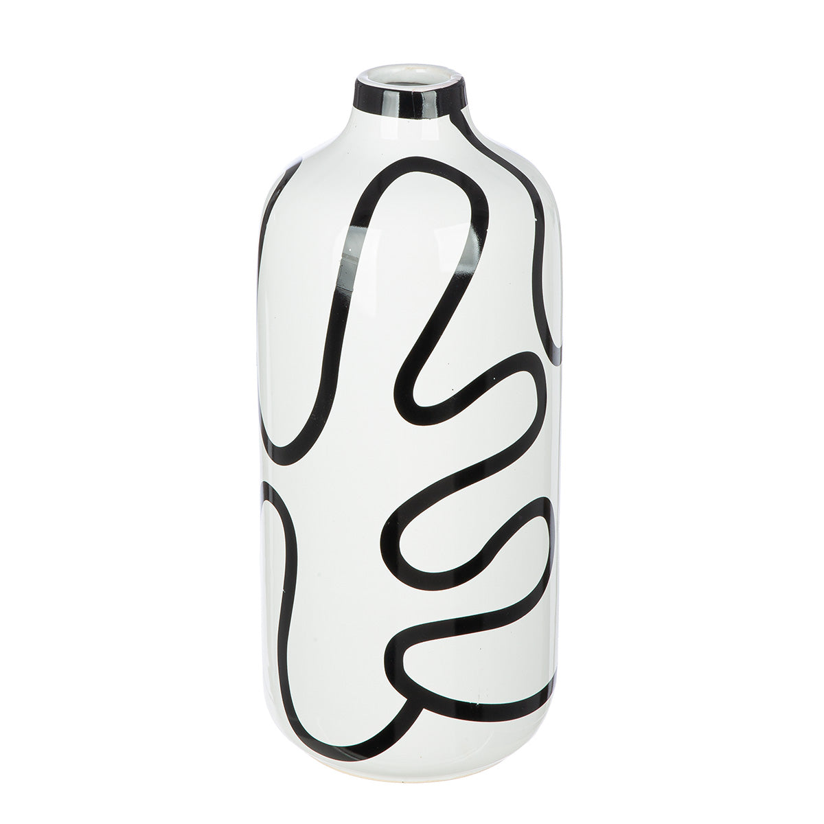 Curved Line Flesvaas Wit 25 cm
