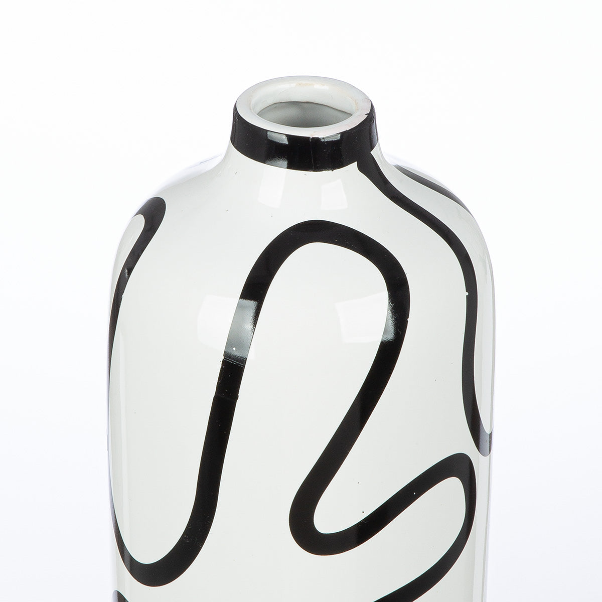 Curved Line Flesvaas Wit 25 cm