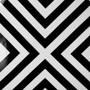 Chevron Ronde Vaas Zwart Wit Keramiek