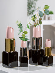 Milano lipstick vaas zwart-goud