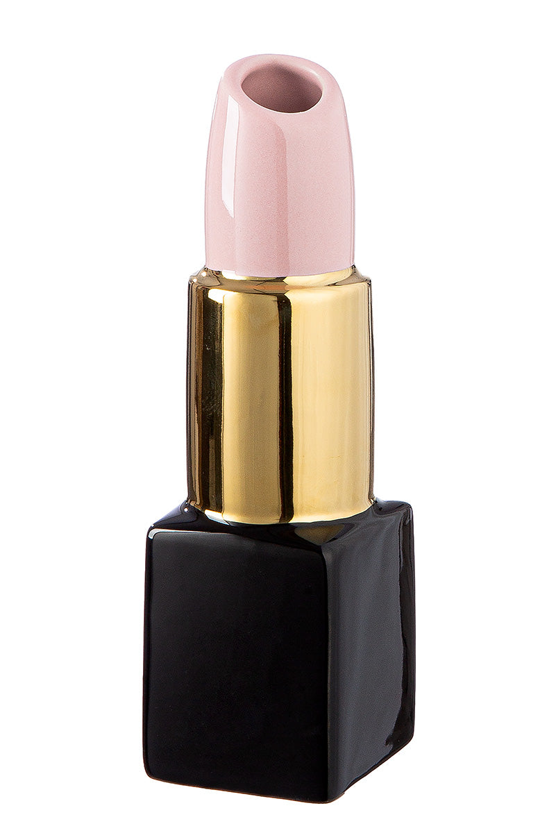 Milano lipstick vaas zwart-goud