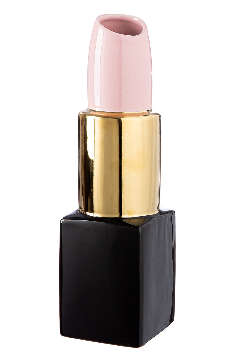Milano lipstick vaas zwart-goud