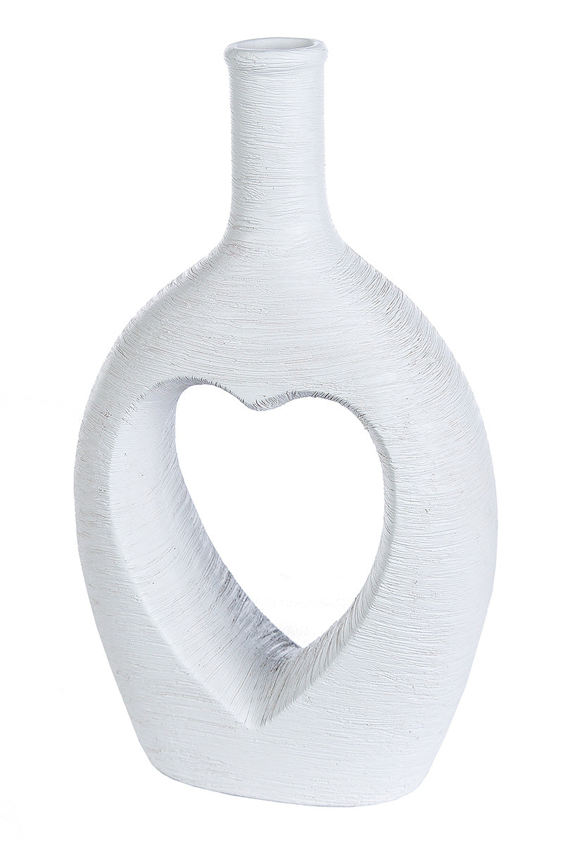 Love Flesvaas Wit Hartmotief 29 cm