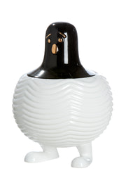 Uccello Dekselvaas Zwart-Wit 22 cm