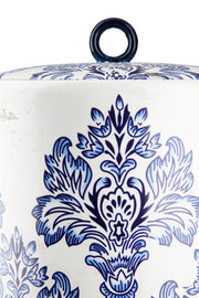 Fayencen Dekselvaas Blauw Wit 20 cm