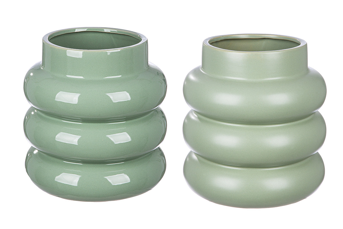 Rim Vaas Groen Keramiek 24 cm