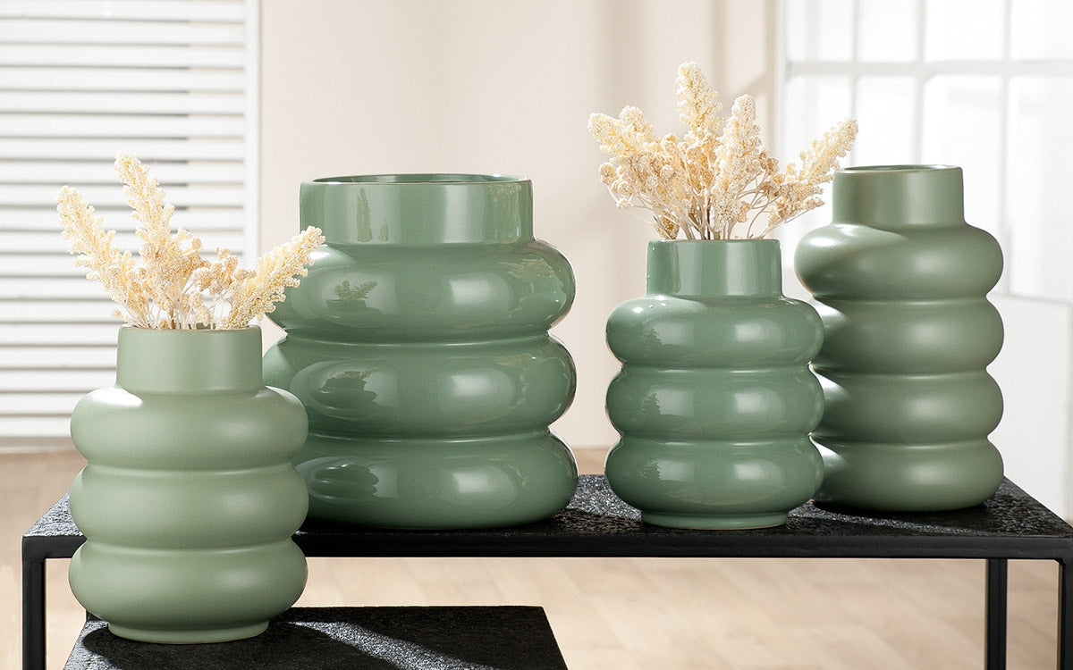 Rim Vaas Set Groen Keramiek