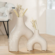 Ginkgokranz Vaas Beige 25.5 cm