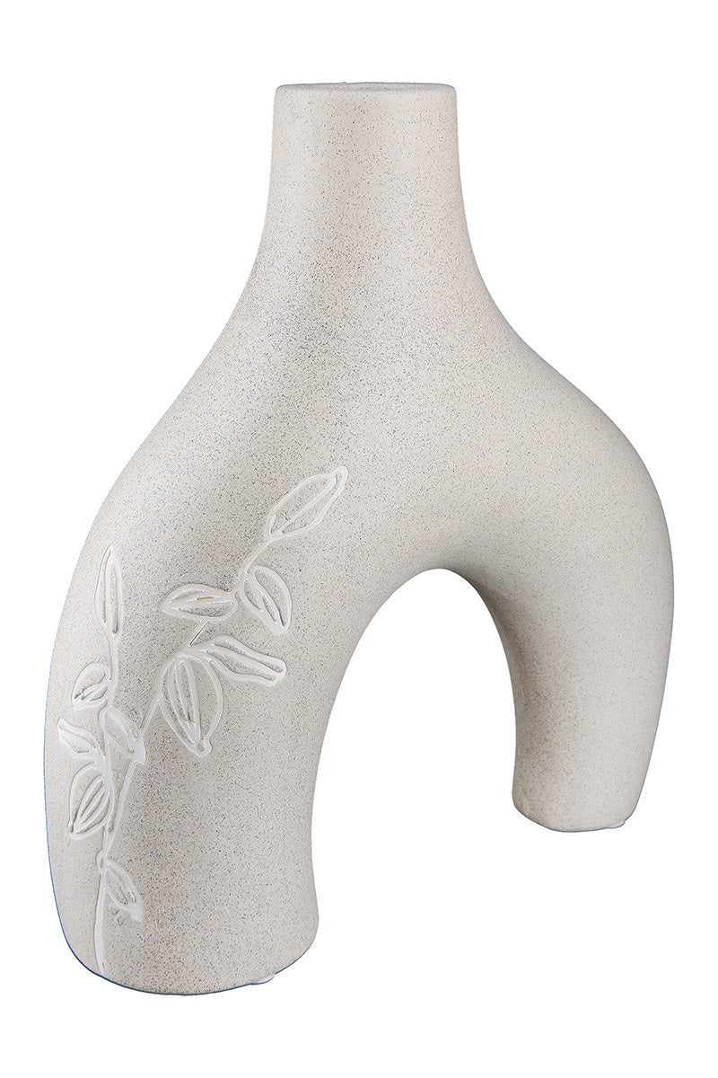 Ginkgokranz Vaas Beige 25.5 cm