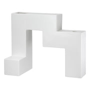 Patras Geometrische Vaas Wit 23 cm