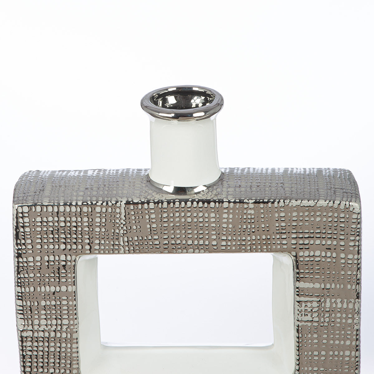 Boston Geperforeerde Vaas Zilver