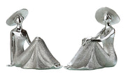 Diva Zittende Lady Figuur Zilver