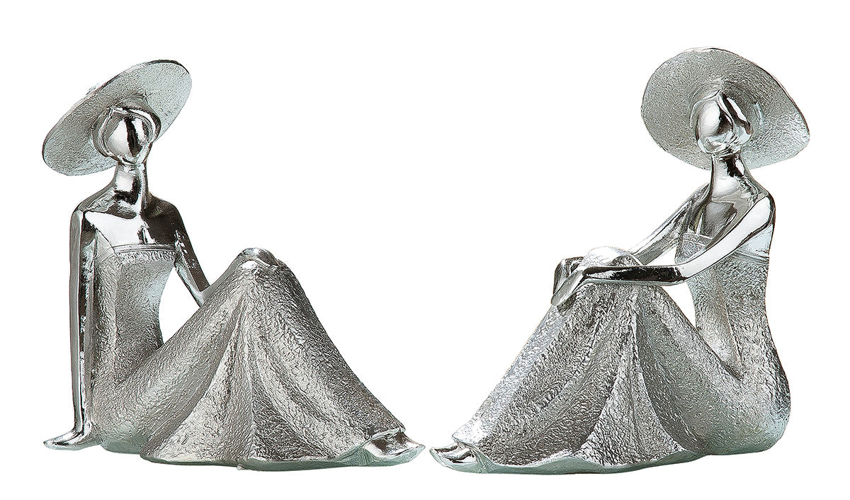 Diva Zittende Lady Figuur Zilver