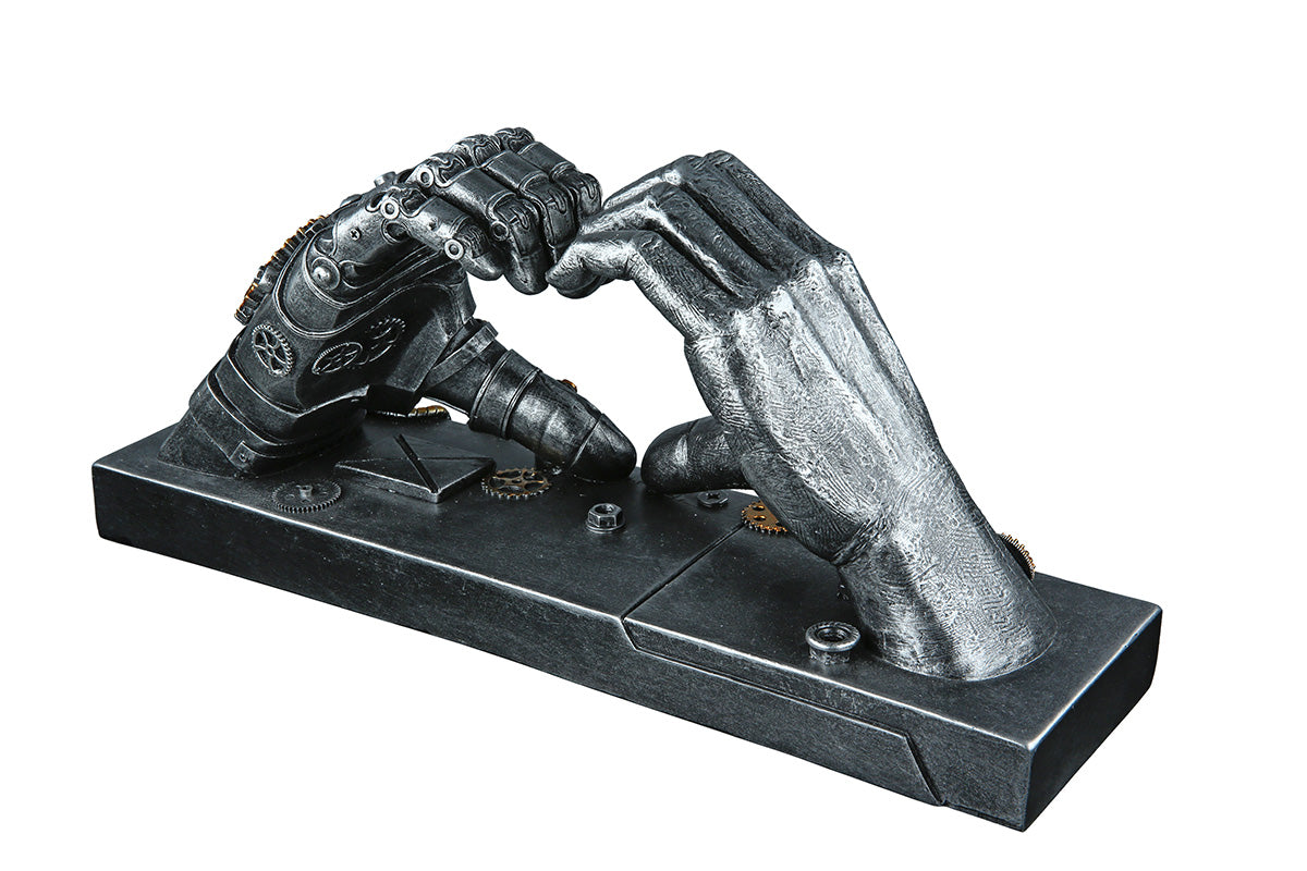 Steampunk Hand Hart Sculptuur 35 cm