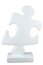 Witte Puzzle Sculptuur Modern