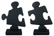 Zwarte Puzzle Sculptuur Modern