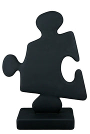 Zwarte Puzzle Sculptuur Modern