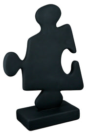 Zwarte Puzzle Sculptuur Modern