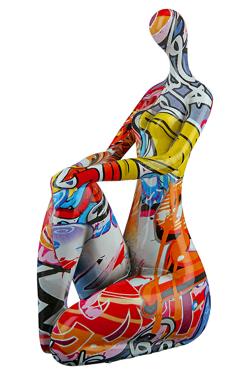 Street Art Vrouwenfiguur Multicolor