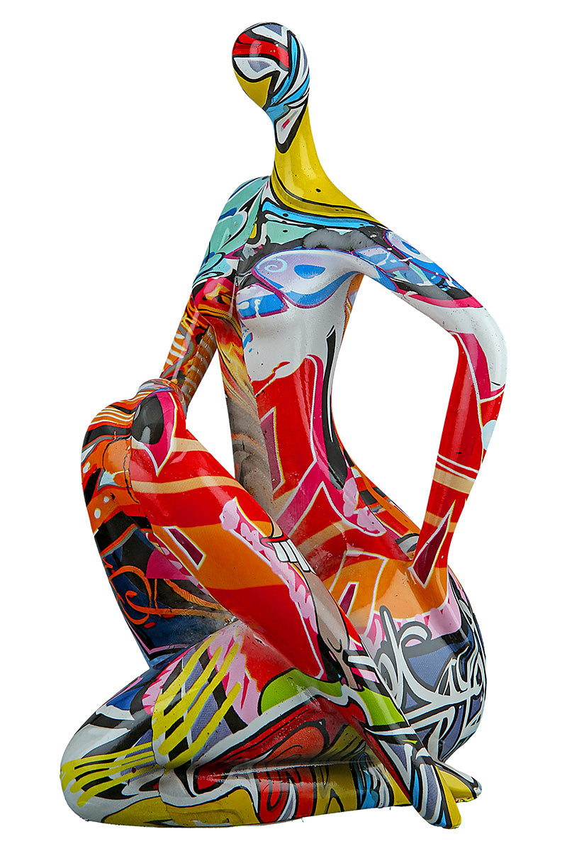 Street Art Vrouwenfiguur Multicolor