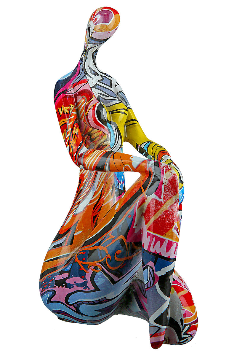Street Art Vrouwenfiguur Multicolor