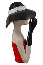 Lady Zwarte Hoed Figuur Rood