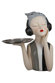 Lady met Dienblad Figuur Beige