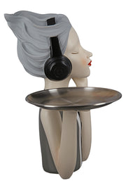 Lady met Dienblad Figuur Beige
