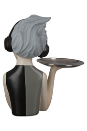 Lady met Dienblad Figuur Beige