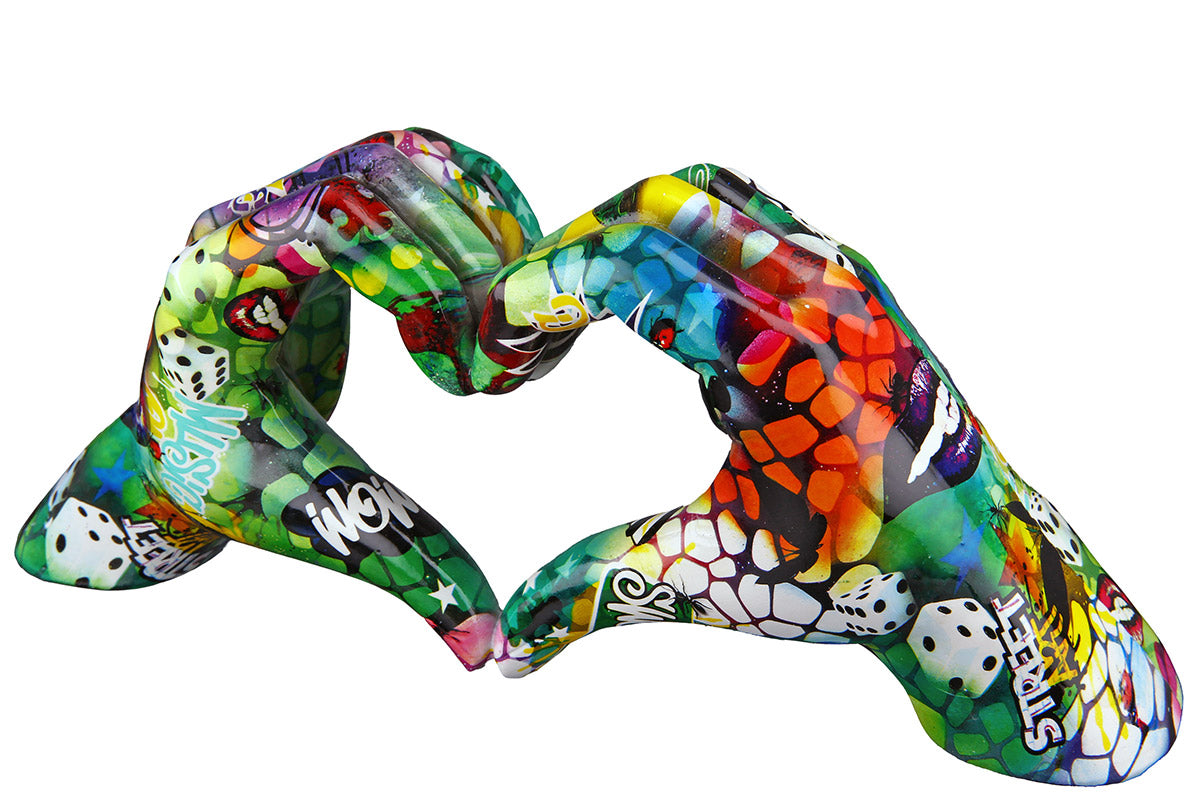 Decoratief Hart Street Art Groen