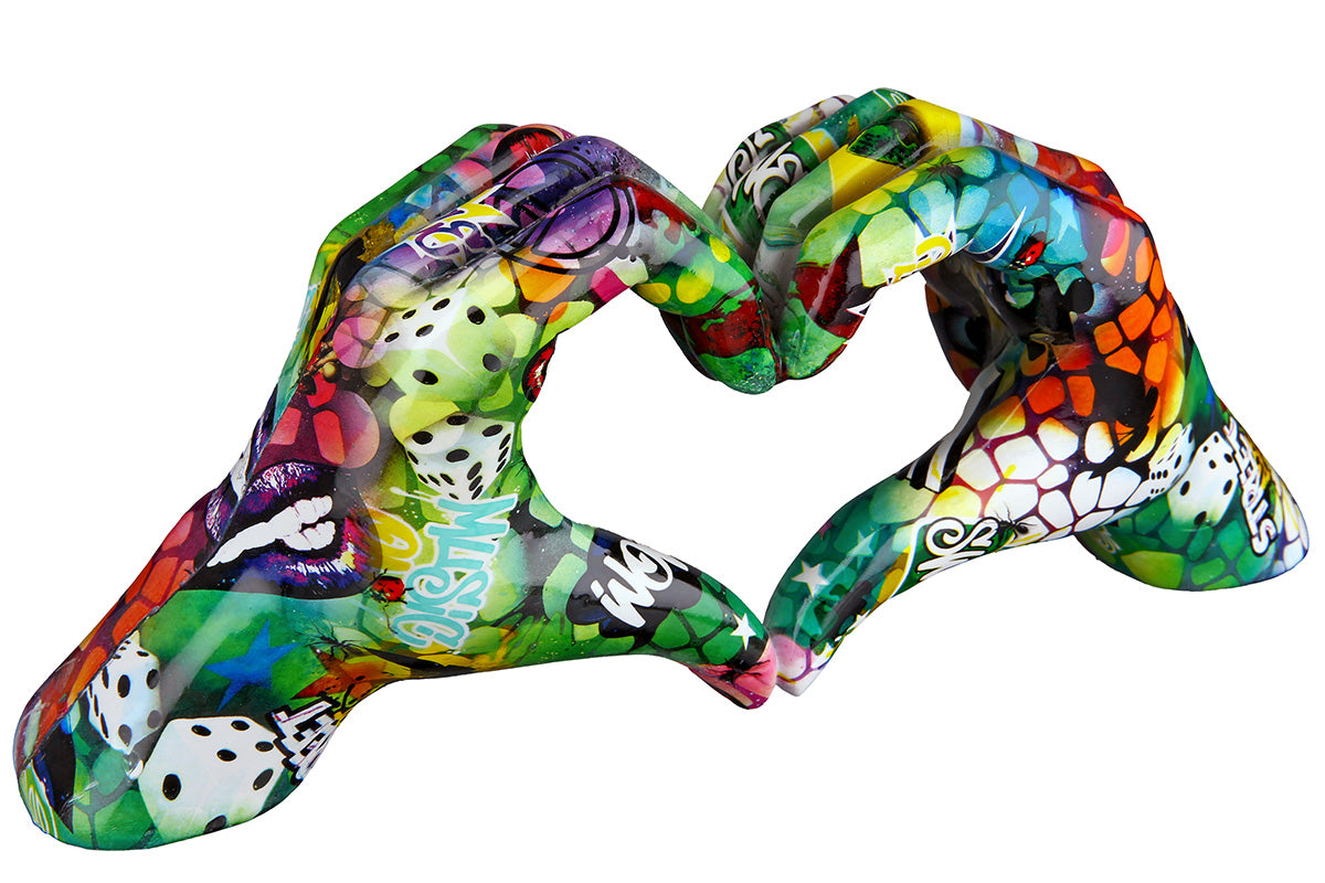 Decoratief Hart Street Art Groen