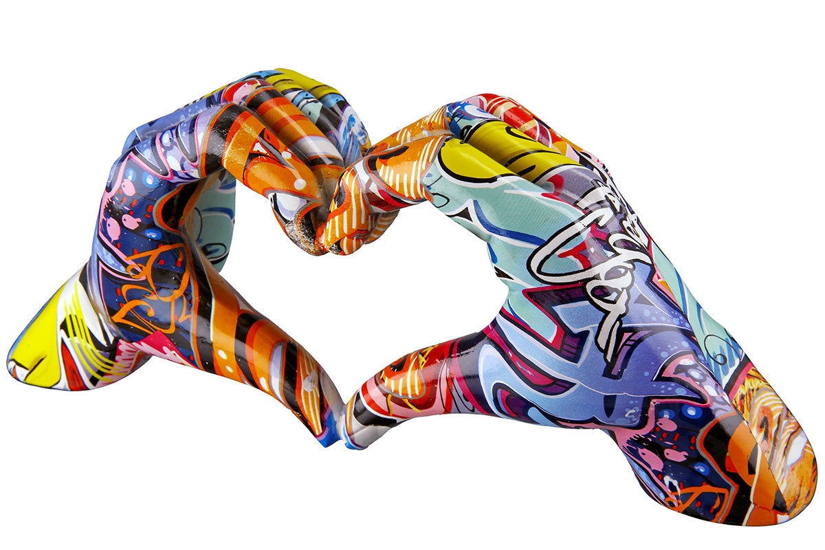 Street Art Hart Decoratie Blauw