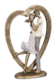 Paar in Hart Sculptuur Goud