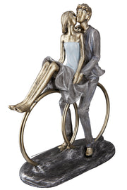 Paar op Ringen Sculptuur Goud