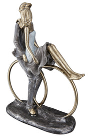 Paar op Ringen Sculptuur Goud