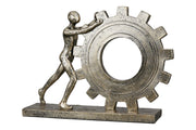 Zahnrad Tandwiel Sculptuur Goud