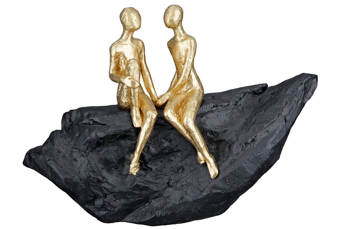 Verliebt Sculptuur Zwart-Goud