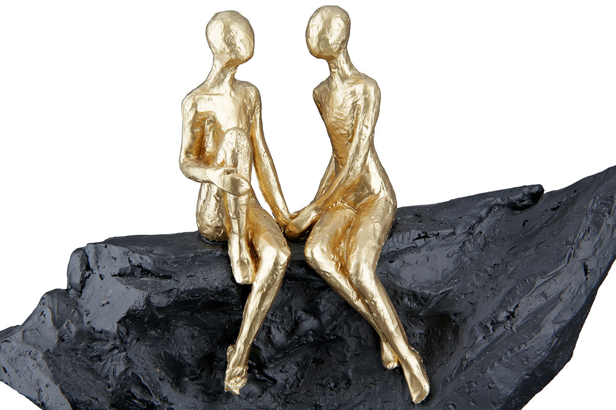 Verliebt Sculptuur Zwart-Goud