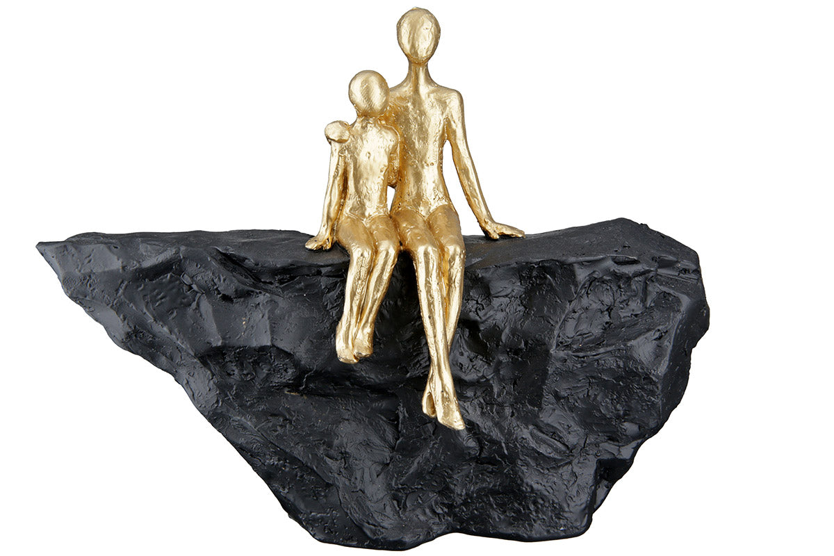 Mutterliebe Sculptuur Zwart-Goud